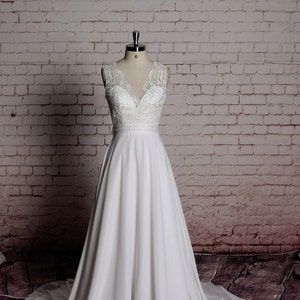 simple a line gown