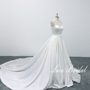 Wedding Dress, Satin Wedding Dress, Simple Wedding Dress, Custom Wedding Dress