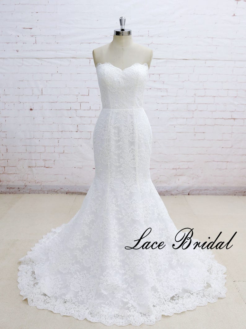 Alencon Lace Mermaid Wedding Dresses