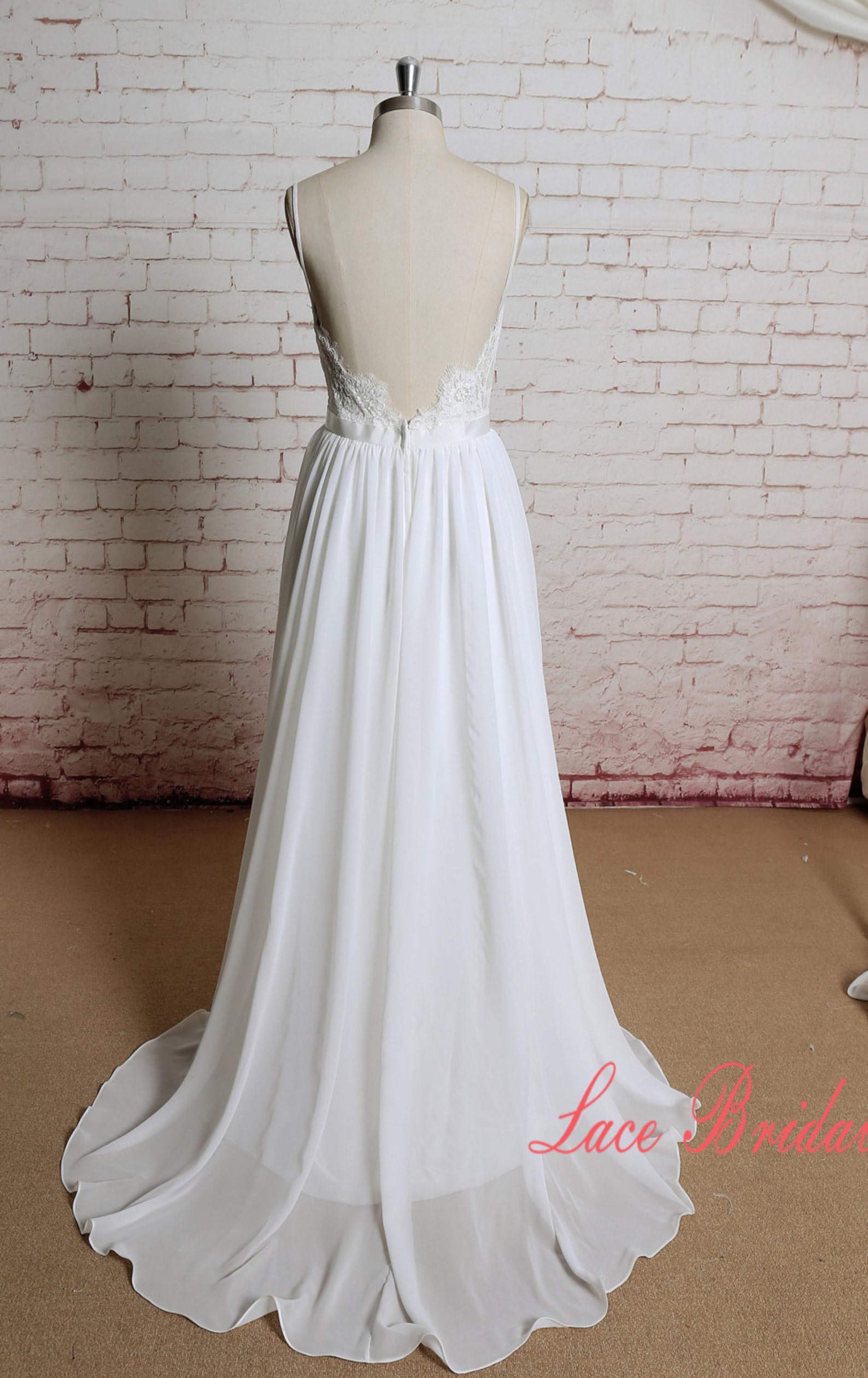 ivory chiffon gown