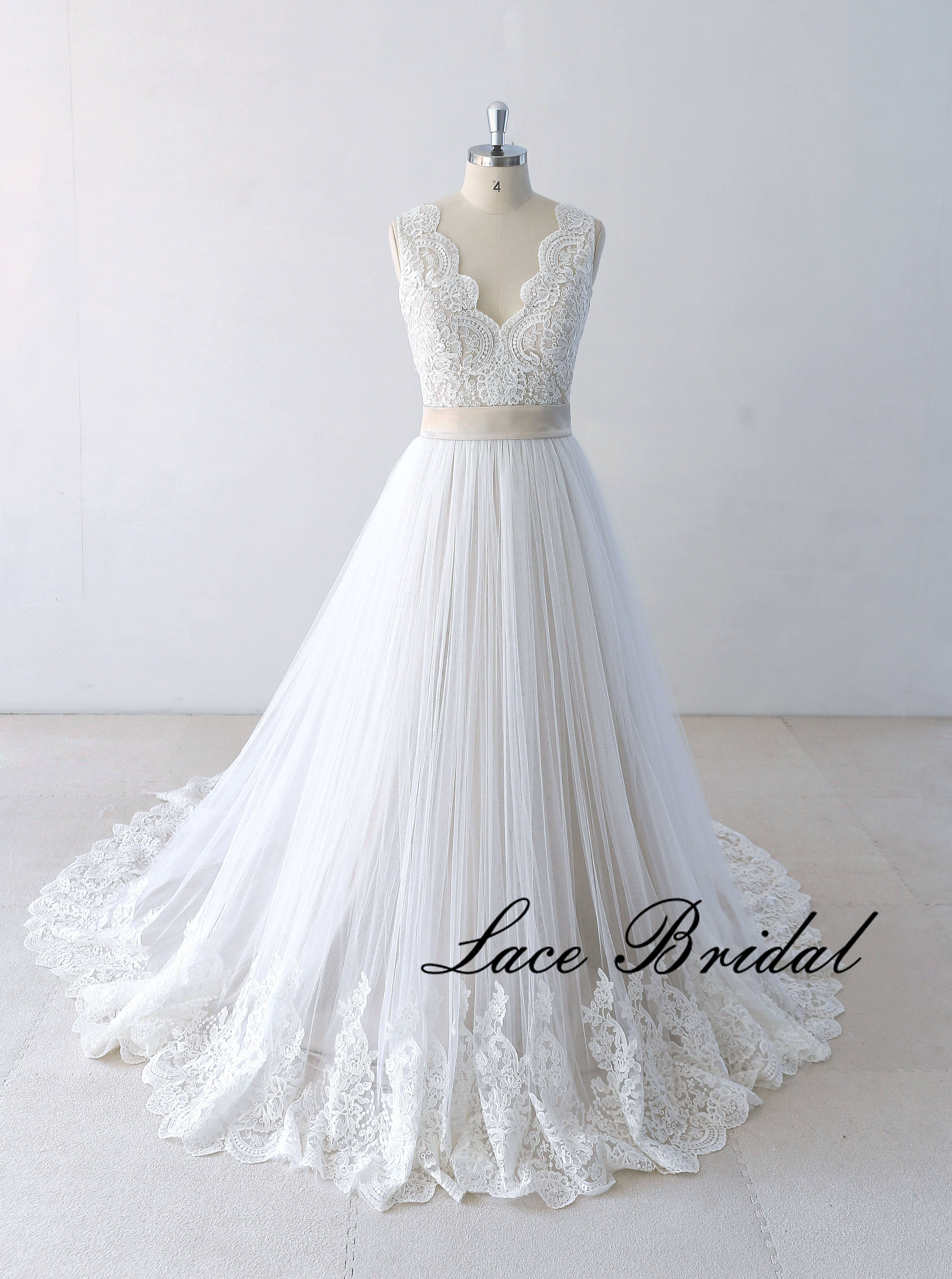 A Line Wedding Dress Beach Bridal Gown ...