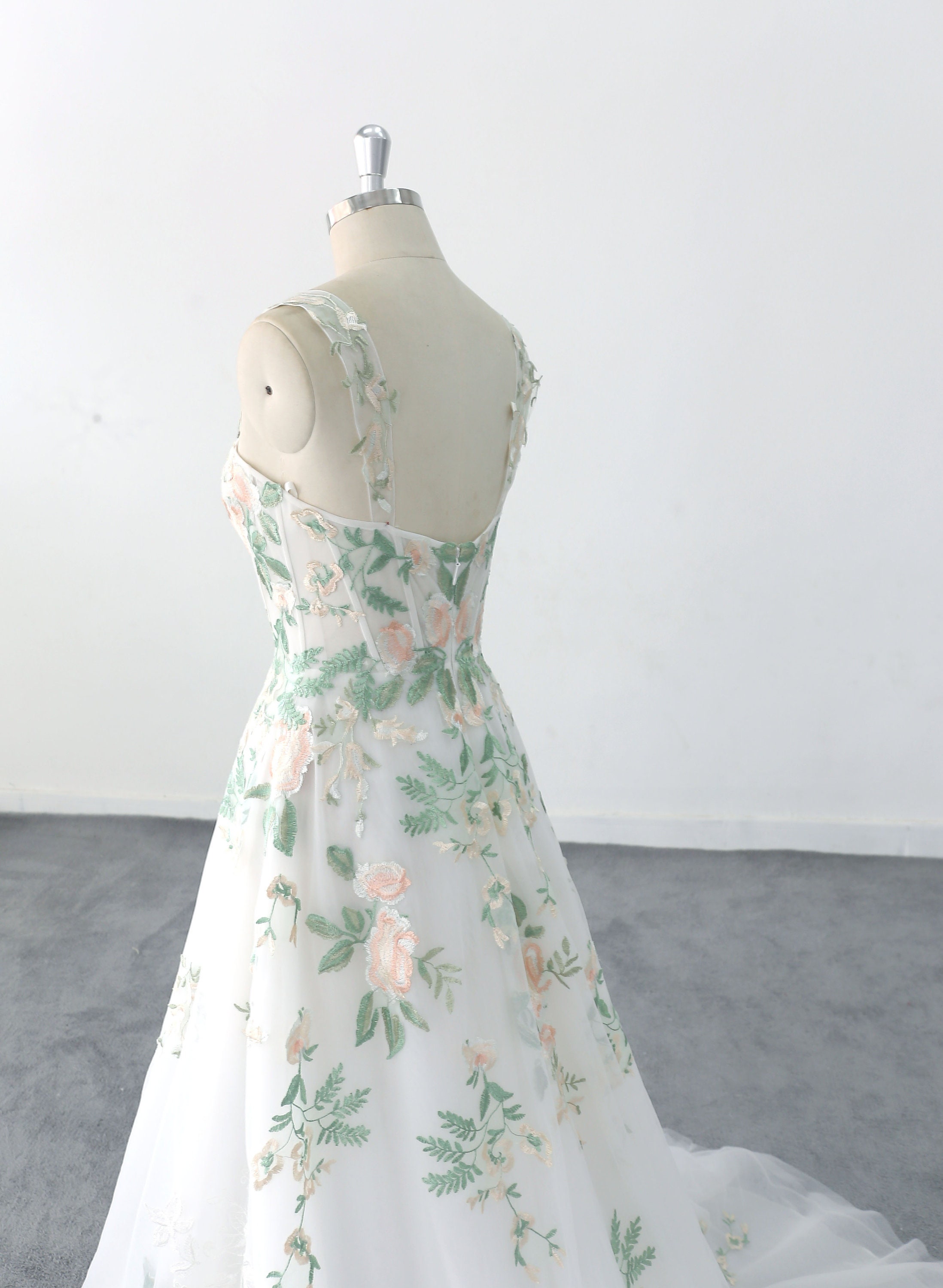 lace mint green wedding dress knee length dresses for ladies Mint Green and White Glam Tulle with Lace  Long Wedding Party