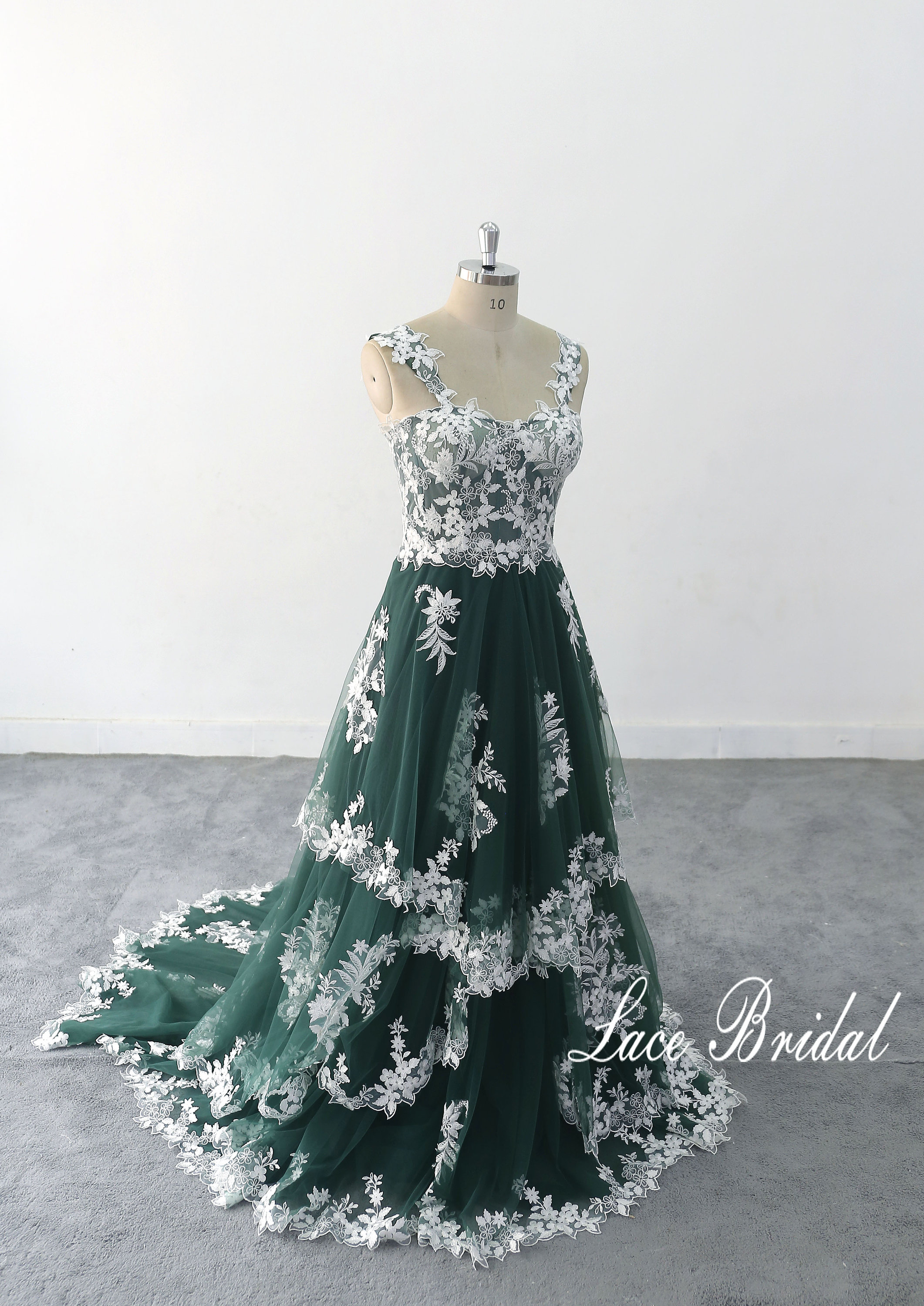 Grass Green Dress Lace Wedding Dress Sage Green Wedding Dress