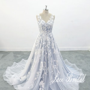 Wedding Dress Lace Wedding Dress, Open Back Wedding Dress V Neckline ...
