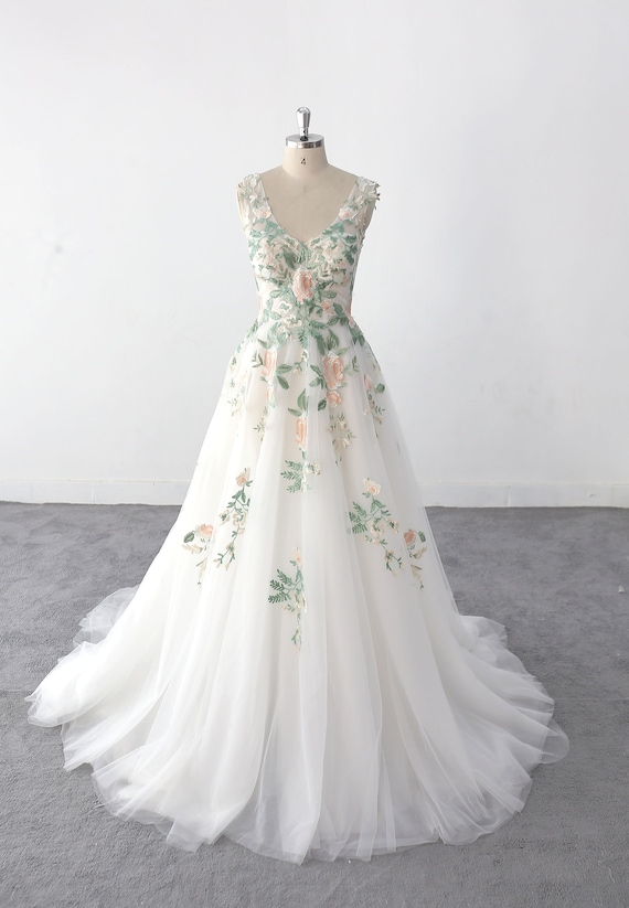 green emerald velvet dress Fairycore Inspired Mint Wedding Dress  La Novale Atelier