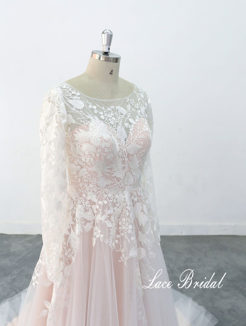 Wedding Dress Lace Wedding Dress Wedding Dress With Flora - Etsy