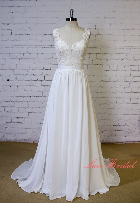 v shape wedding dress