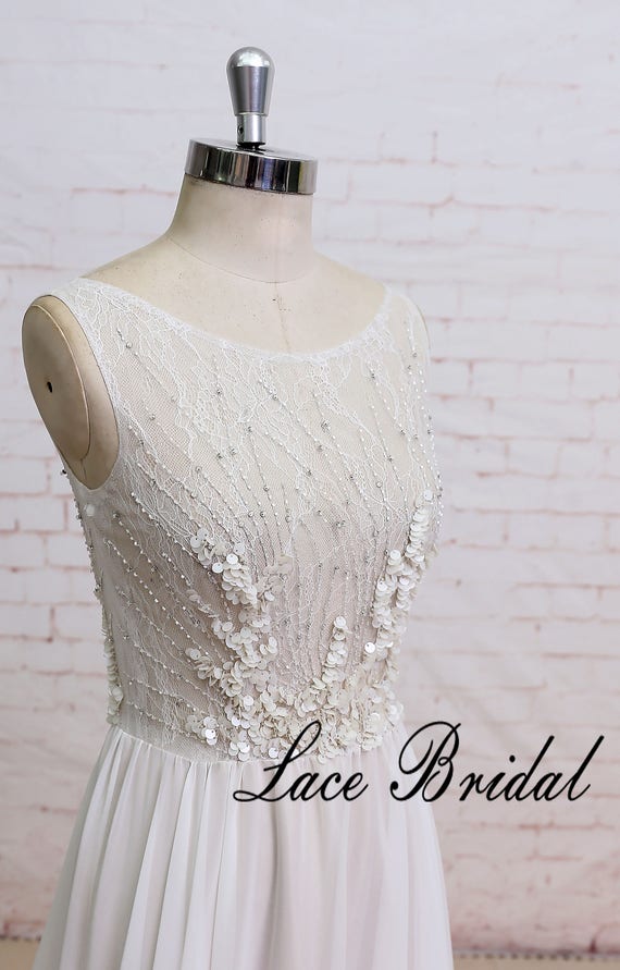 sequin bodice wedding dress