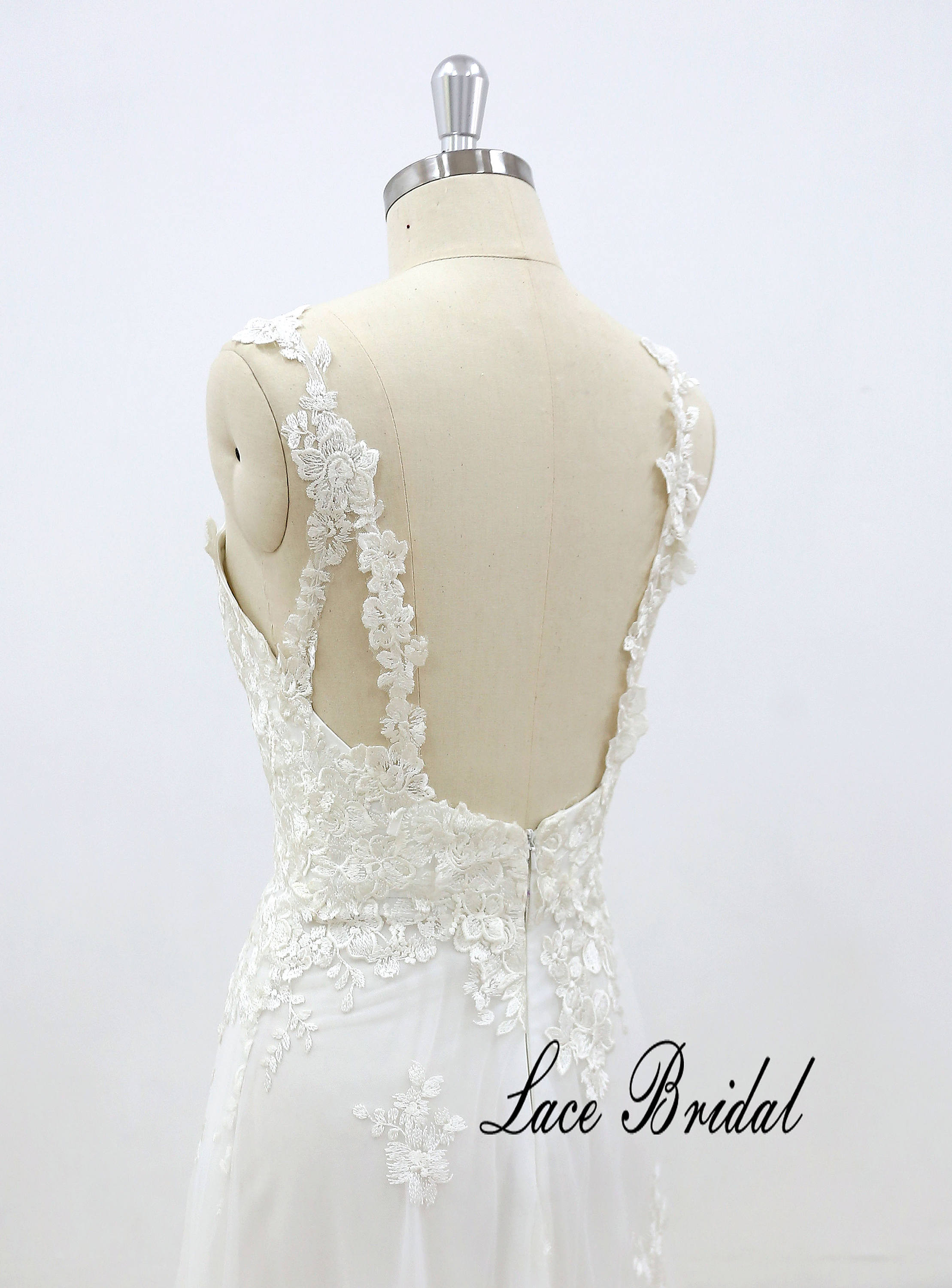 a line shape wedding dress