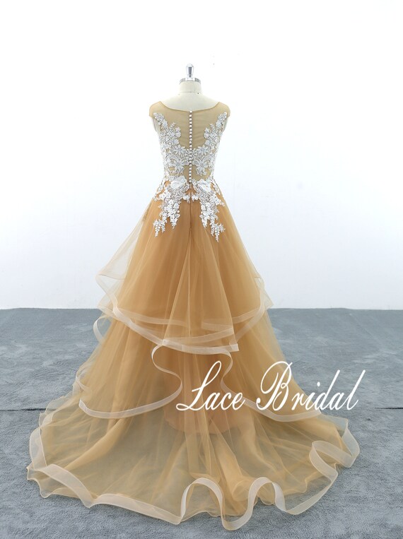 Wedding Dress Customized Wedding Dress Nude Wedding Dress Etsy
