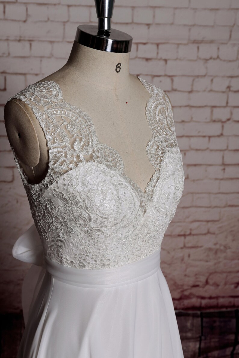 v cut gown