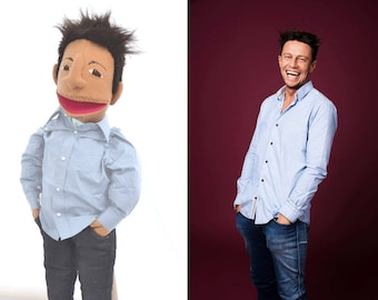Aangepaste marionet Full Body | Afbeelding naar Puppet | Lookalike Marionet | Gelijkenis Puppet | Karikatuur of portretpop gebaseerd op iedereen die je leuk vindt!