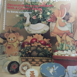 Just Plain Country folk art painting for beginners by Sandy Aubuchon