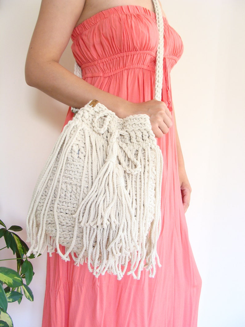 Boho Stripe Bucket Swing Bag