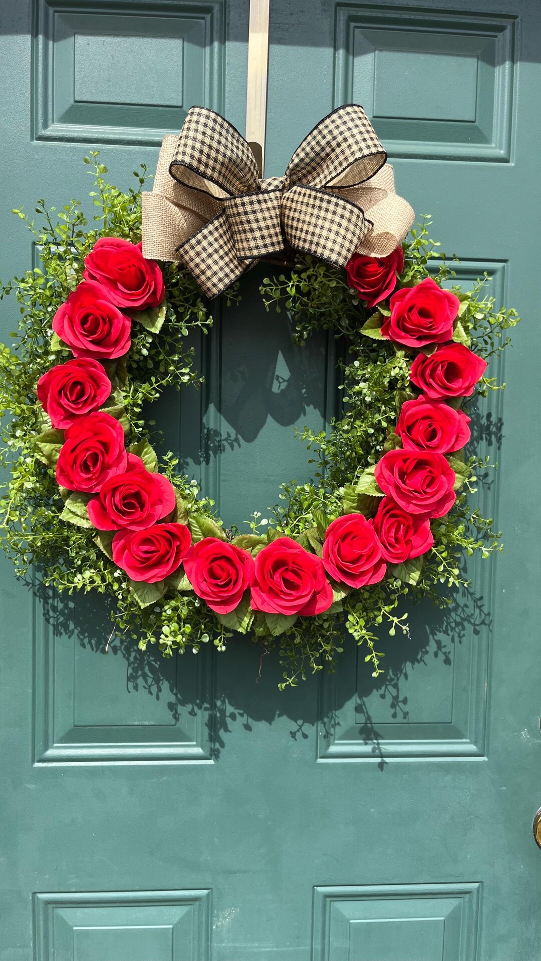 Kentucky Derby Horse Shoe Wreath With Red Roses. - Etsy