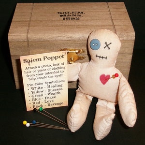 Salem Poppet with Striking Blue Eye 1692 Inspired Witchcraft Decor image 1