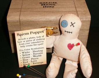 Salem Poppet with Striking Blue Eye - 1692 Inspired Witchcraft Decor