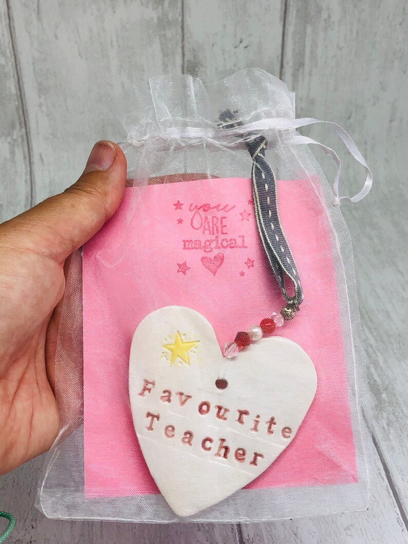 Teacher Handmade Pottery Heart School Teachers Ceramic Home Etsy