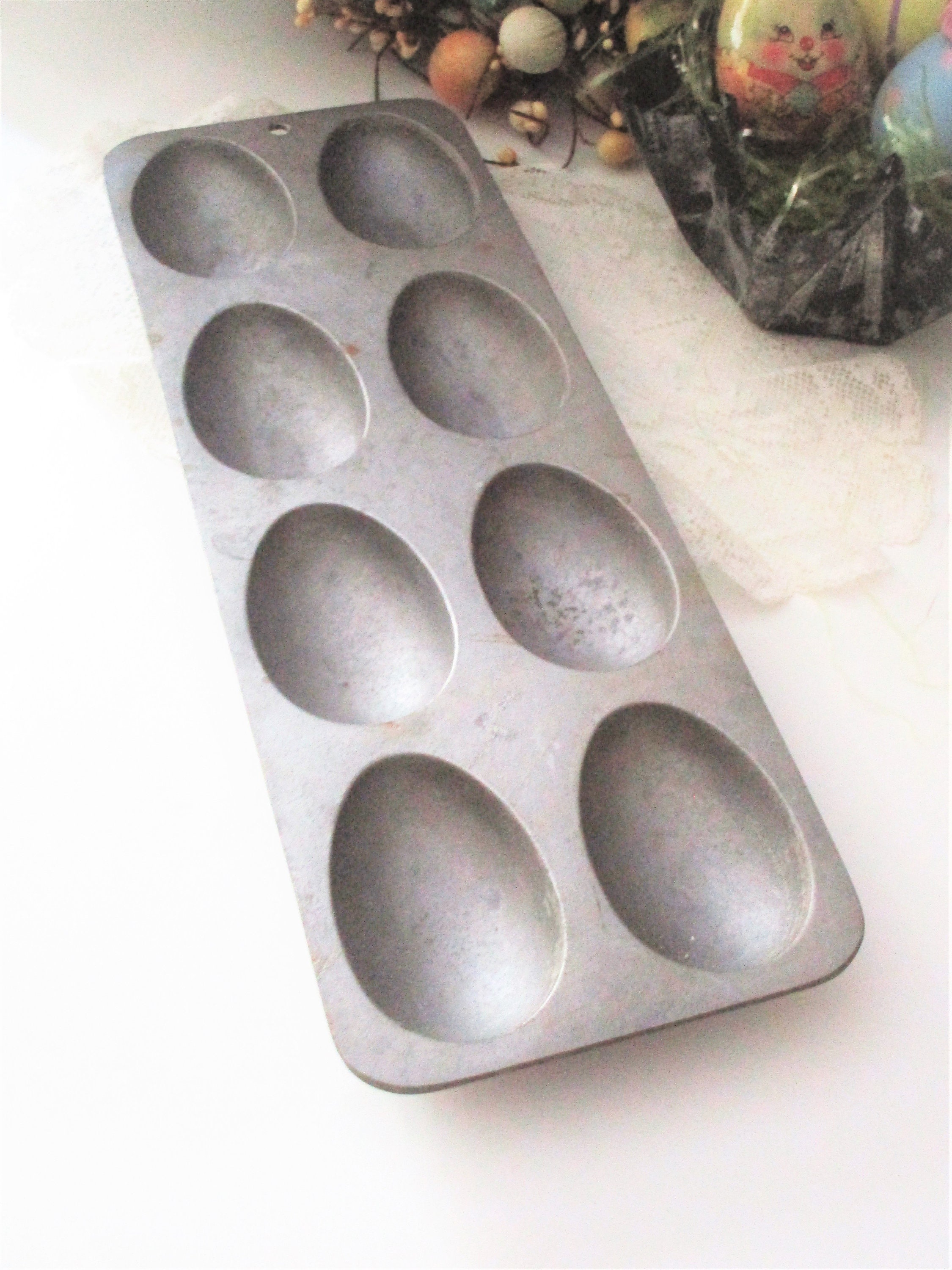 Vintage Cast Aluminum Metal Egg Mold Chocolate Candy Egg Mold Etsy