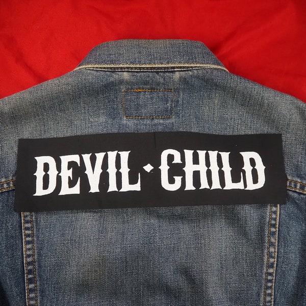 Devil Child patch - top rocker patch, satanic patch, demonic, wild, punk patch, occult, patch for jacket, back patch, biker, crust pants