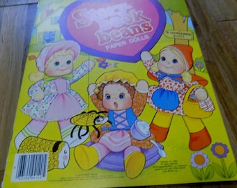 Vintage Storybook Beans Paper Dolls: Little Miss Muffet & Bo Peep (1980s UNPUNCHED)