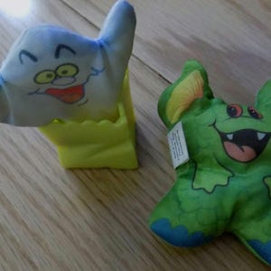 Smooshees Fisher Price Ghost Treat bag Bat Smooshies Vintage Lot McDonald&#39;s