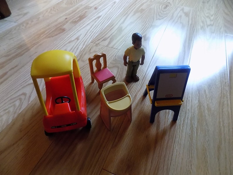 Little Tikes People Dollhouse Car High Chair Chalk Board Tykes Etsy