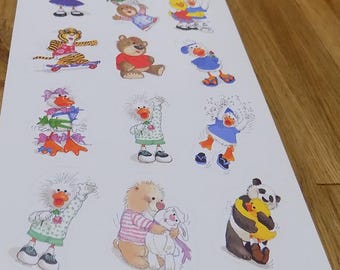 Suzy's Zoo Suzy Spafford sticker current vintage Duck animal's bear