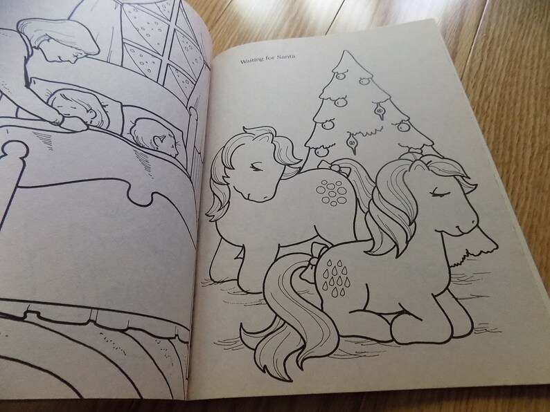 My Little Pony Christmas Coloring Book 1984 MLP Color G1 Rare Etsy