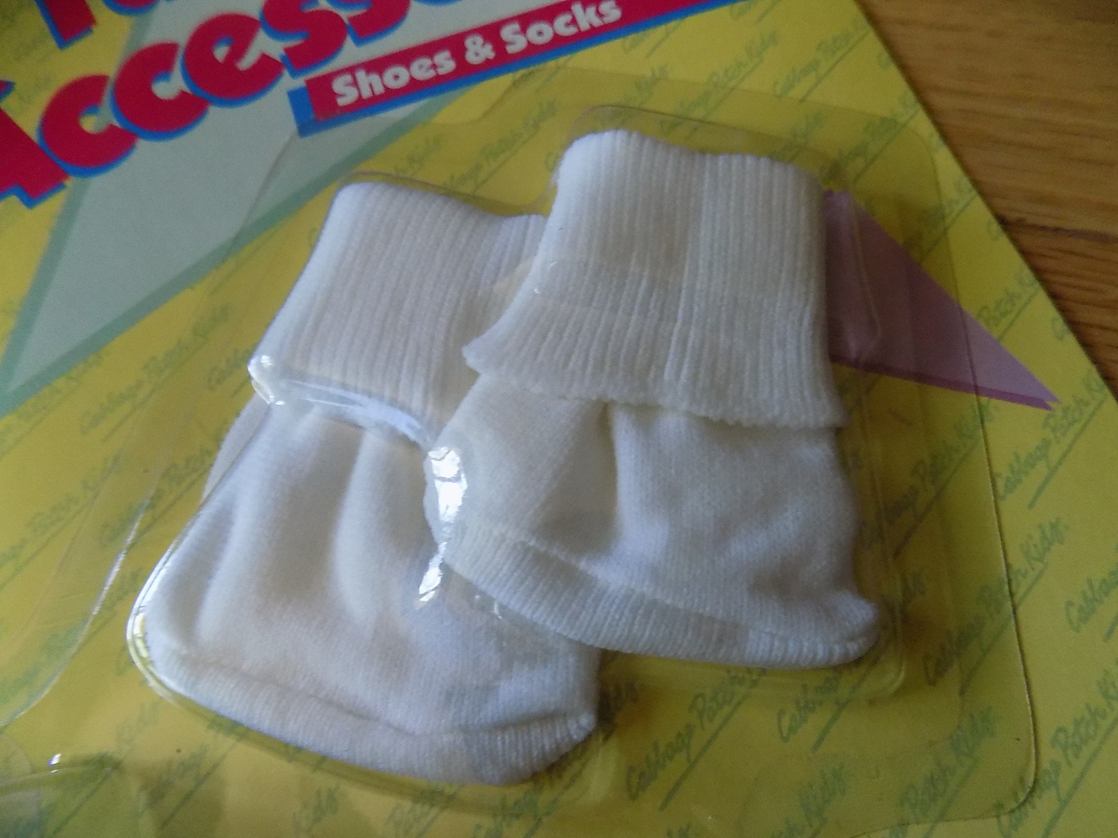 Vintage 1988 Cabbage Patch Kids Doll Shoes & Socks - Blue Mary Jane ...
