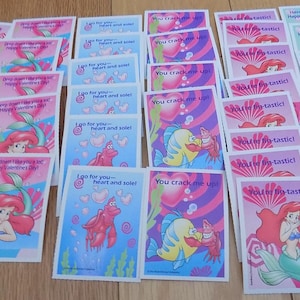 Disney Kleine Zeemeermin Vintage Valentijnsdag meisjes jongens papieren feestartikelen valentijnskaarten