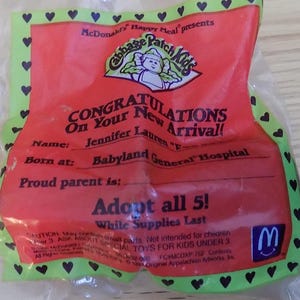 Vintage 1994 Cabbage Patch Kids Mini Doll: McDonald&#39;s Happy Meal Toy