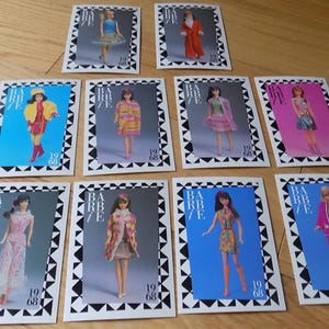 Cartes à collectionner Barbie 1968 Faits marquants Mattel 1990 Lot de 10 Faits amusants