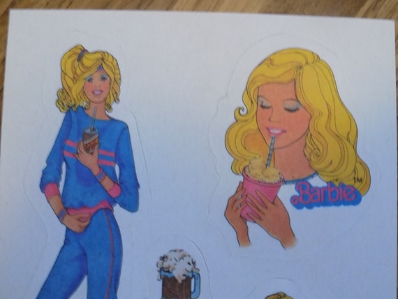 2 Sheets of Barbie Stickers for Scrapbooking