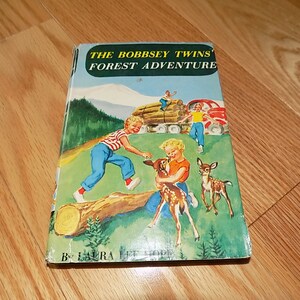 The Bobbsey Twins Laura Lee Hope Children&#39;s Book Chapter Picture Storybook Forest Adventure Slipcover