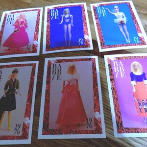 Carte Barbie à collectionner 1976 Faits mode Mattel 1990 Lot de 6 Fait amusant