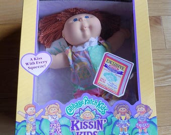 Vintage Cabbage Patch Kissin' Kids Doll: Yvette Gloria Redish Hair, 1991 Hasbro