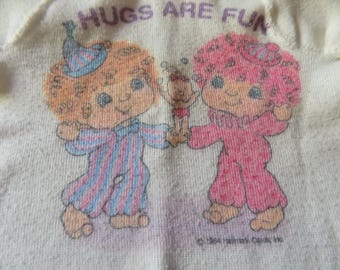 Hugga Bunch 1980's Hallmark Card T-shirt: Doll sized fits CPK Cabbage Patch Doll Huggabunch