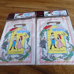 Little Mermaid Disney Treat Bags Vintage Decor Favors Girls Boys Paper Party Supplies Cartoon Birthday Party
