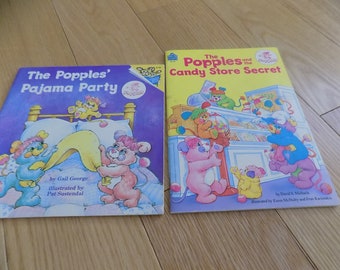 Popples Candy store secret Pajama party Vintage Book Children's Storybook