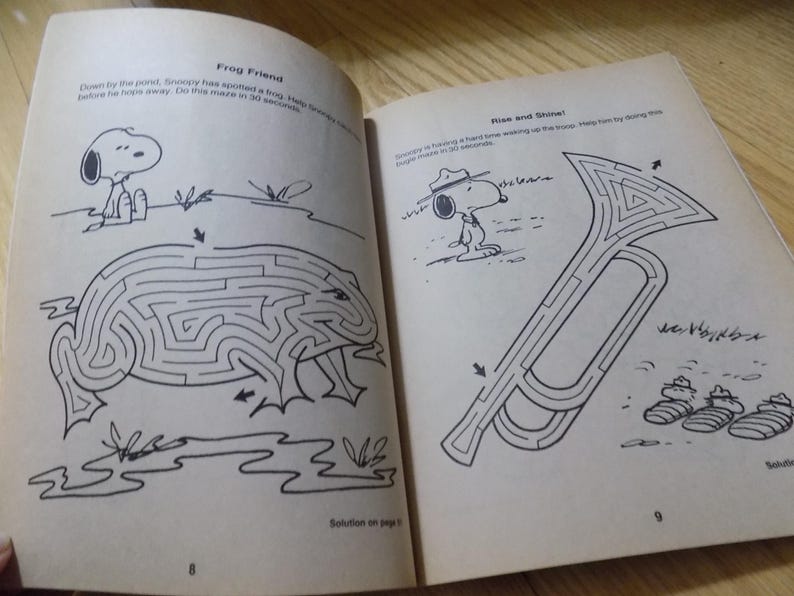 Snoopy & Woodstock Springtime Mazes Coloring Book: Peanuts Charlie ...