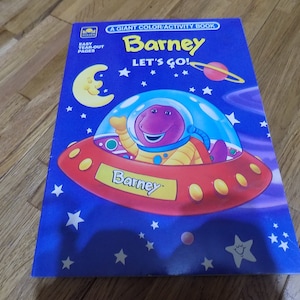 Barney the Dinosaur Vintage Coloring Book Childrens Storybook Cartoon Character Picture books