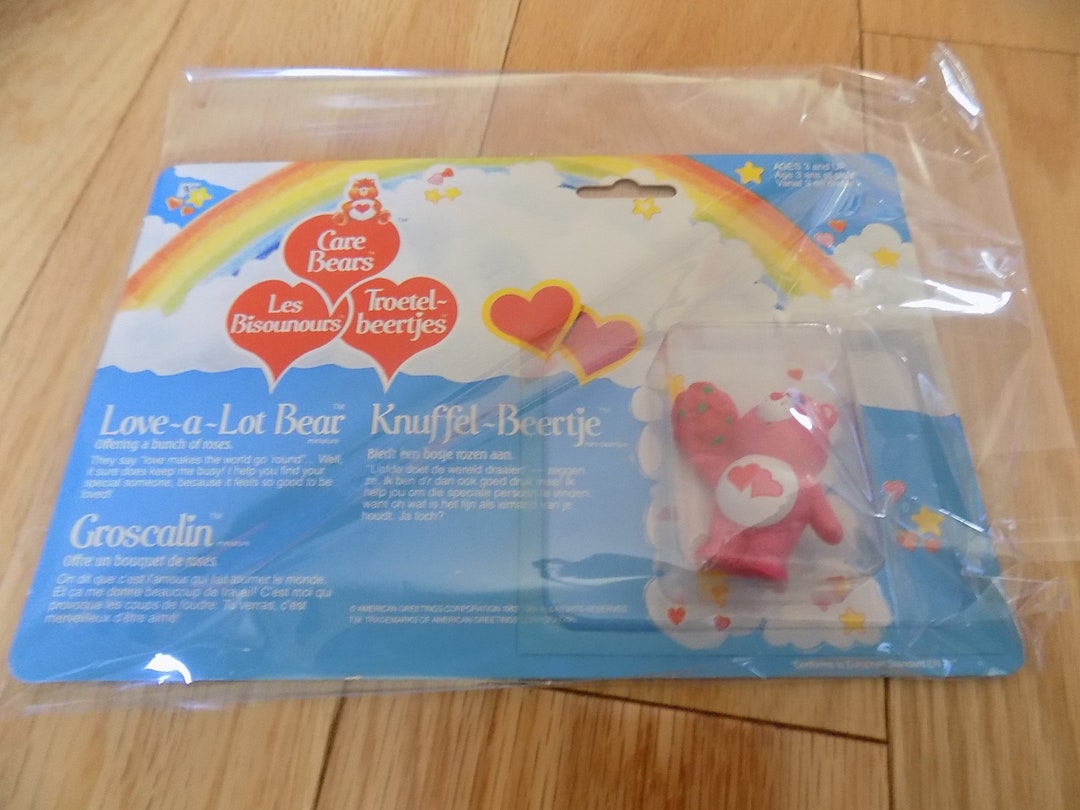 Carebear Love-a-lot Bear Mini Care Bear PVC Vintage Carebears Action ...