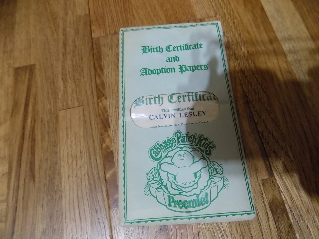 Printable Cabbage Patch Adoption Certificate