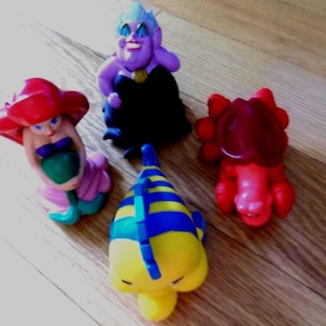 Disney Little Mermaid Vintage Figures Figurines Action Figures Girls Boys Flounder Ariel
