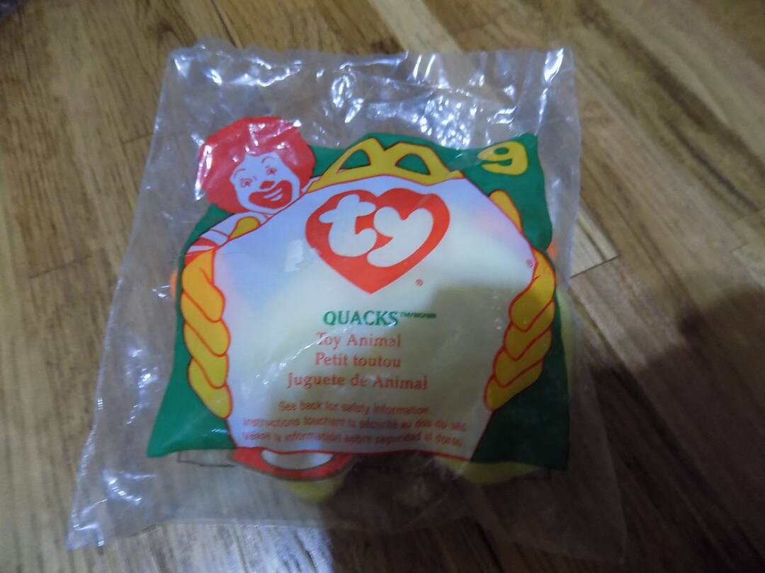 Ty Beanie Babies Baby Quacks Duck Vintage Mcdonald's Happy Etsy