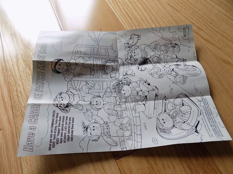 Cabbage Patch Kids Doll Adoption Papers Coloring Page Sheet - Etsy