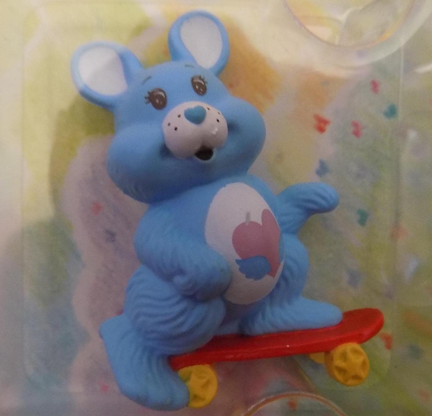 1985 Care Bear Cousins Swift Heart Rabbit on Skateboard - Figurine en PVC de 2,5 po. - France