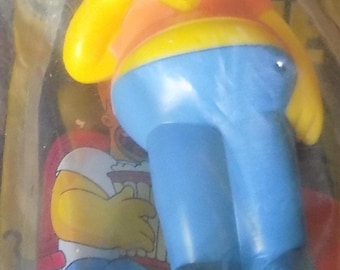 Brinquedo vintage do Barney Grumble dos Simpsons, do McLanche Feliz do Burger King (novo na embalagem)