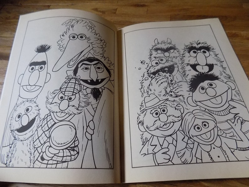 Sesame Street Vintage Grover Coloring Book Golden Book 1994 | Etsy